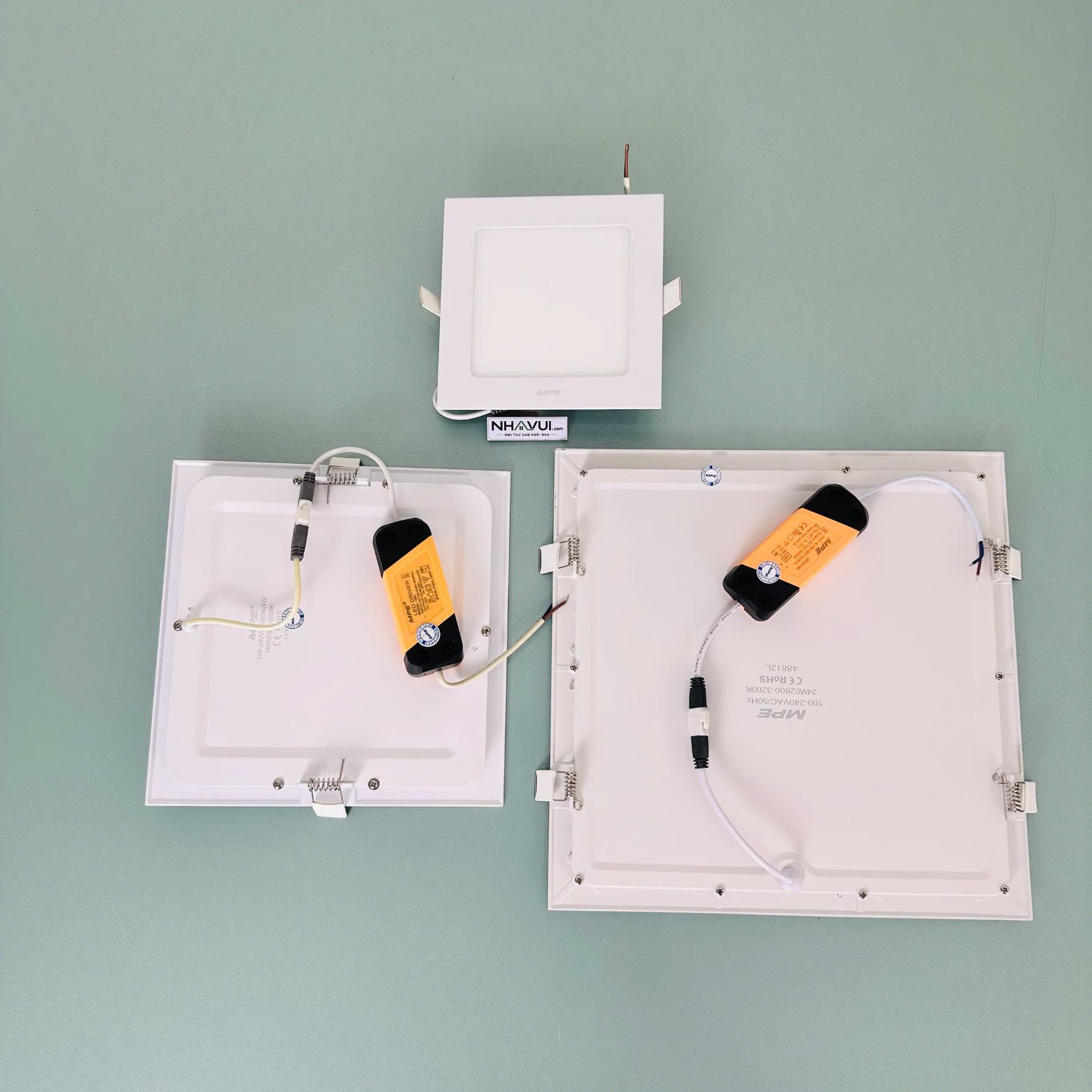 Đèn LED Panel âm trần vuông MPE Seri SPL 6W 9W 12W 18W 24W