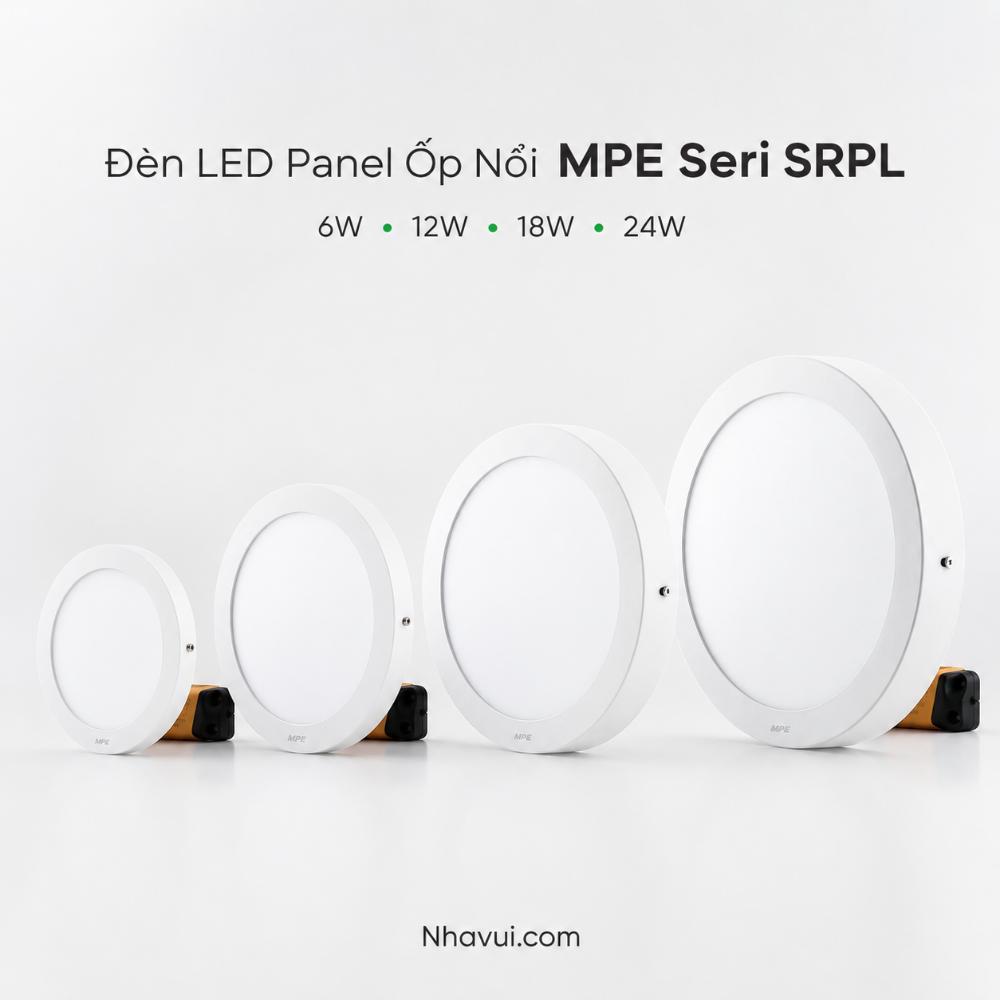 Đèn LED Panel ốp nổi MPE Seri SRPL 6W 12W 18W 24W