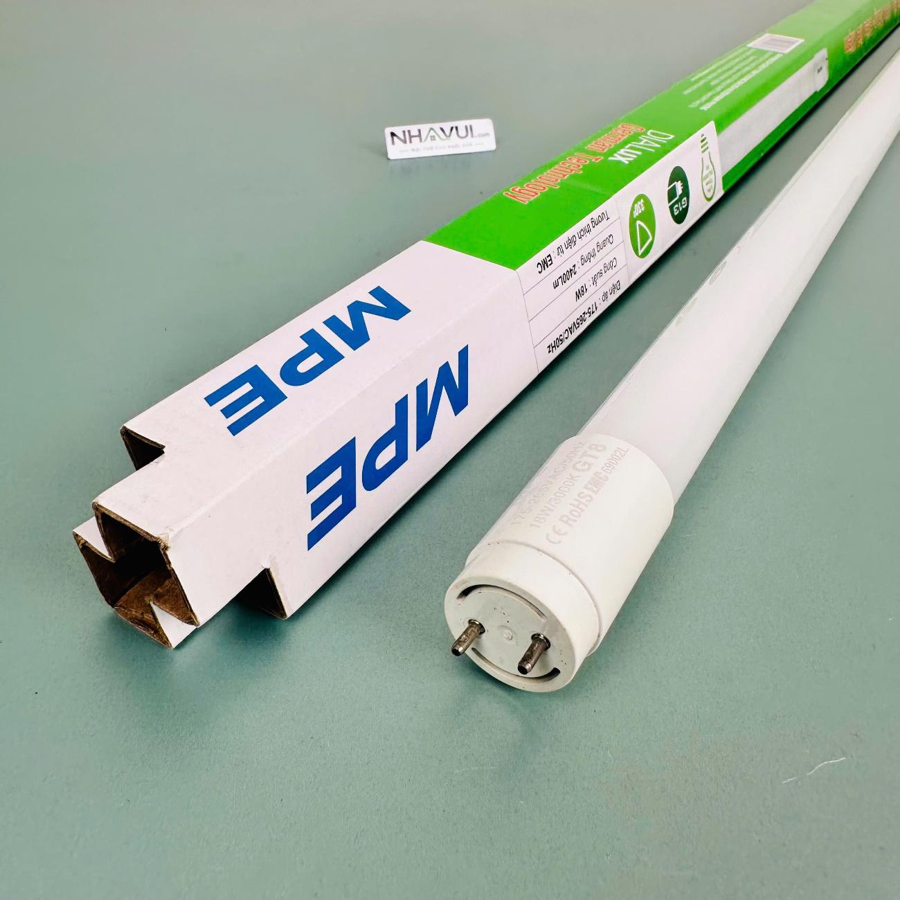 Đèn LED Tube thủy tinh MPE GT8-60 9W 0.6m 1200Lm