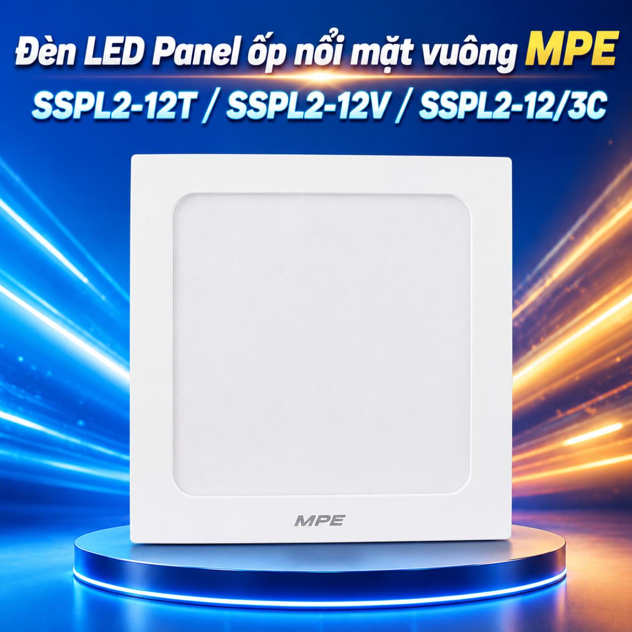 Đèn LED Vuông Nổi MPE 24W SSPL2-24T, Ánh Sáng Trắng