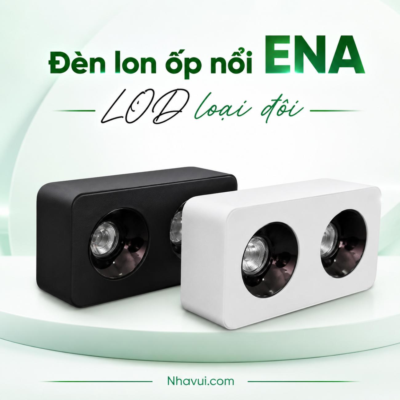 Đèn lon ốp nổi ENA LOD loại đôi