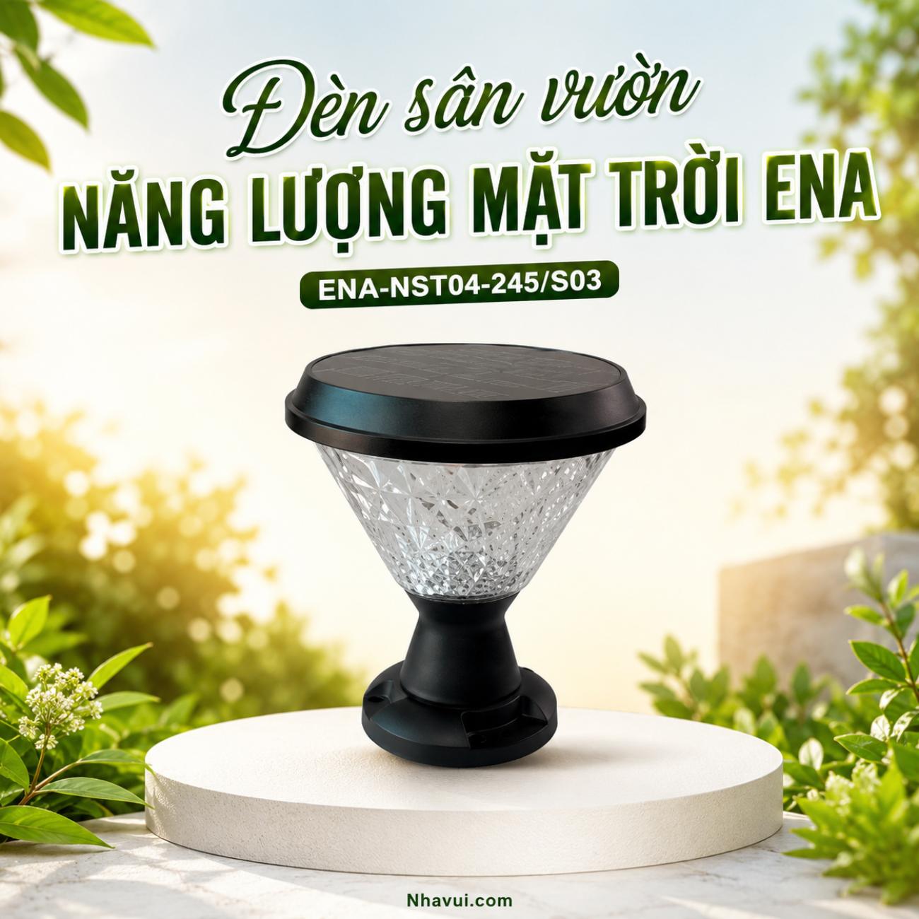 Đèn sân vườn năng lượng mặt trời ENA NST04-245/S03