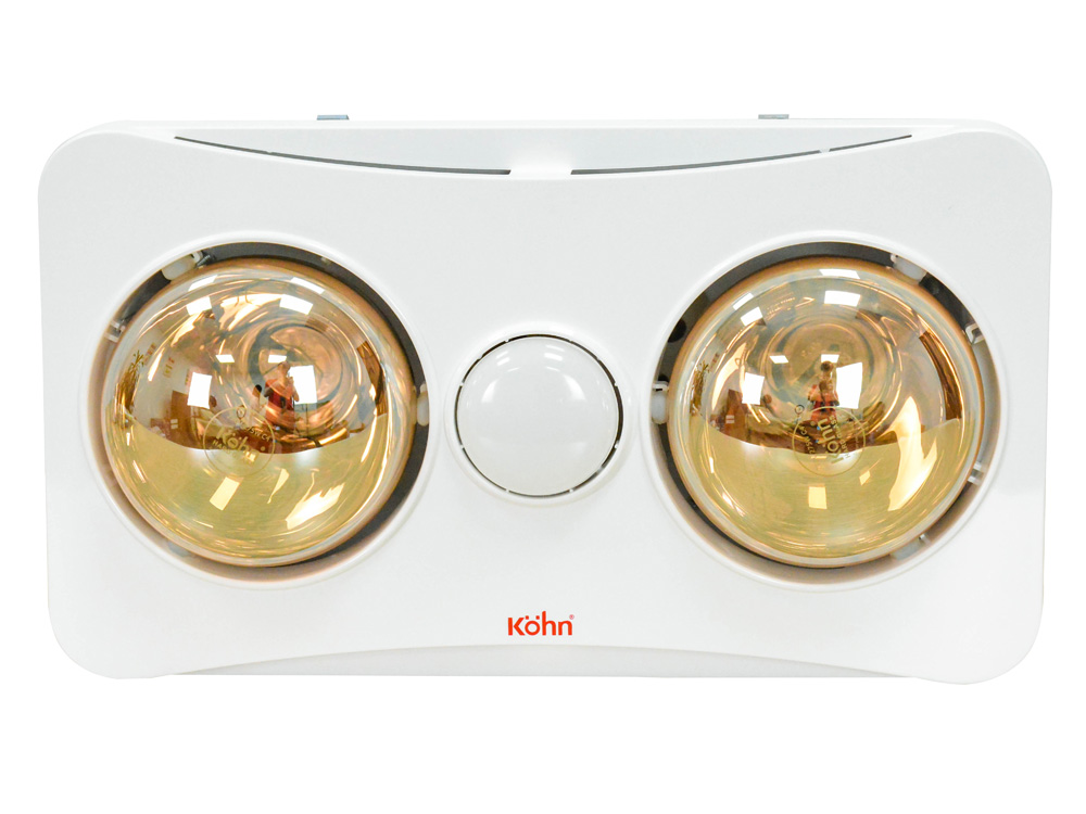 Đèn sưởi nhà tắm 2 bóng âm trần Kohn BK02G có điều khiển