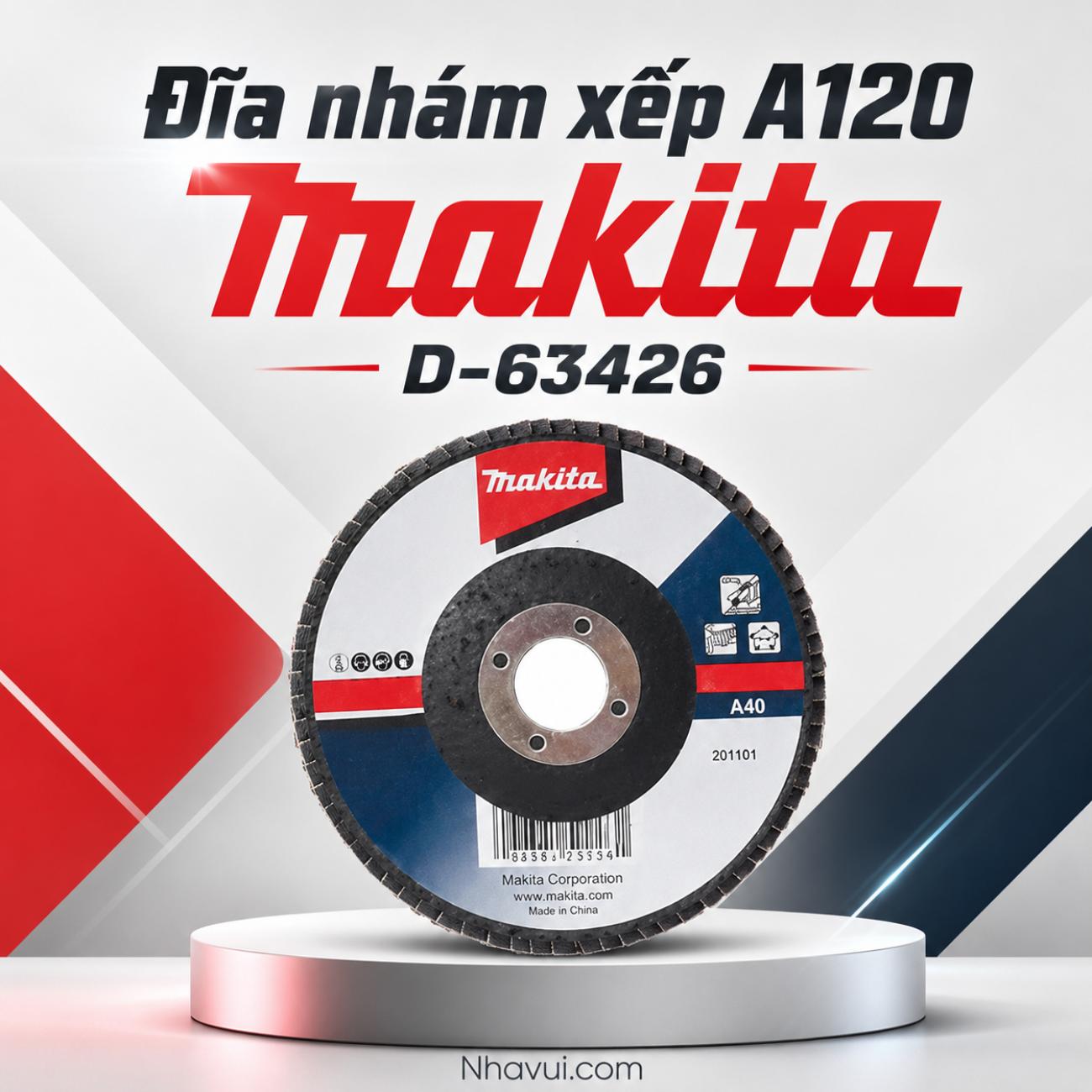Đĩa nhám xếp Makita A40 kích thước 100x16mm D-63426