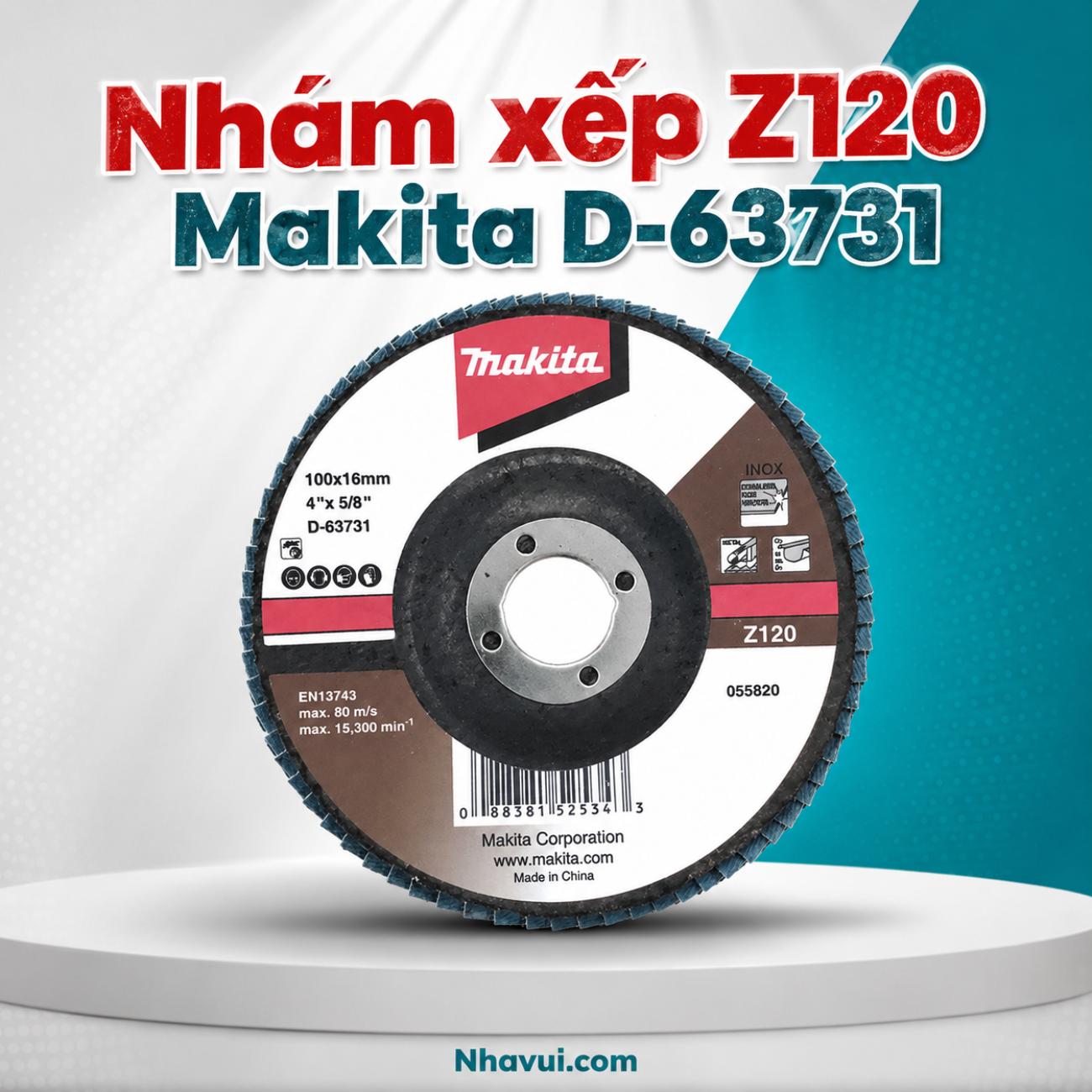 Đĩa nhám xếp Makita Z120 kích thước 100x16mm D-63731