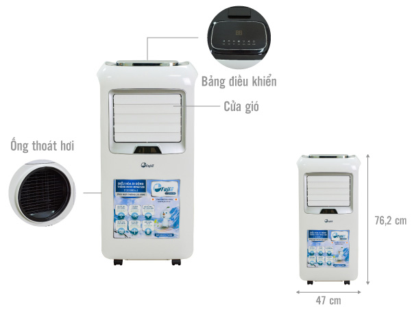 Điều hòa di động FujiE MPAC12B 12.000BTU