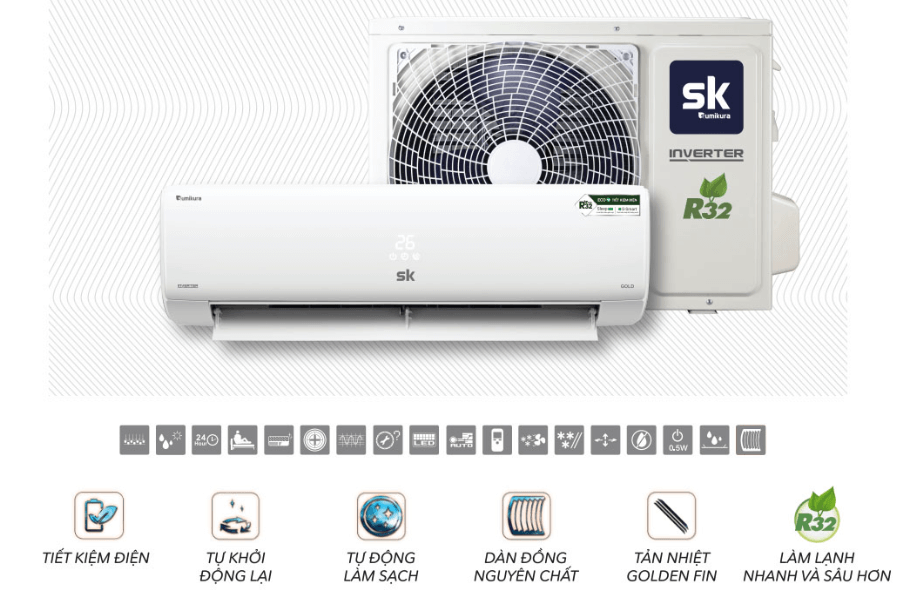 Điều hòa Sumikura APS/APO-H120 GOLD 12.000 BTU 2 chiều Inverter
