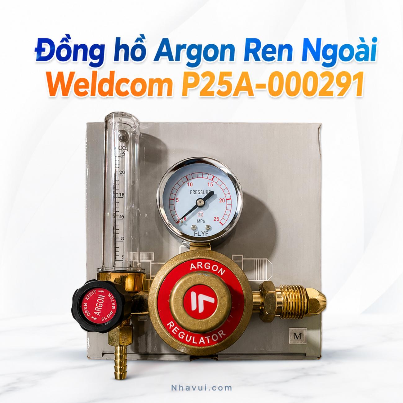 Đồng hồ Argon ren ngoài Weldcom P25A-000291