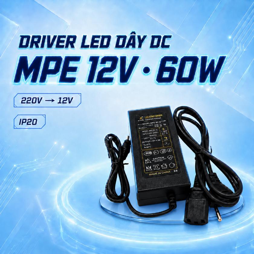 Driver LED dây DC MPE 12V 60W