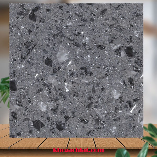 Gạch lát nền Prime 9152 60x60 Porcelain vân đá hoa cương xám đen