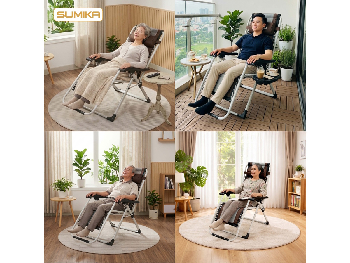 Ghế xếp thư giãn Sumika 139 khóa kim loại