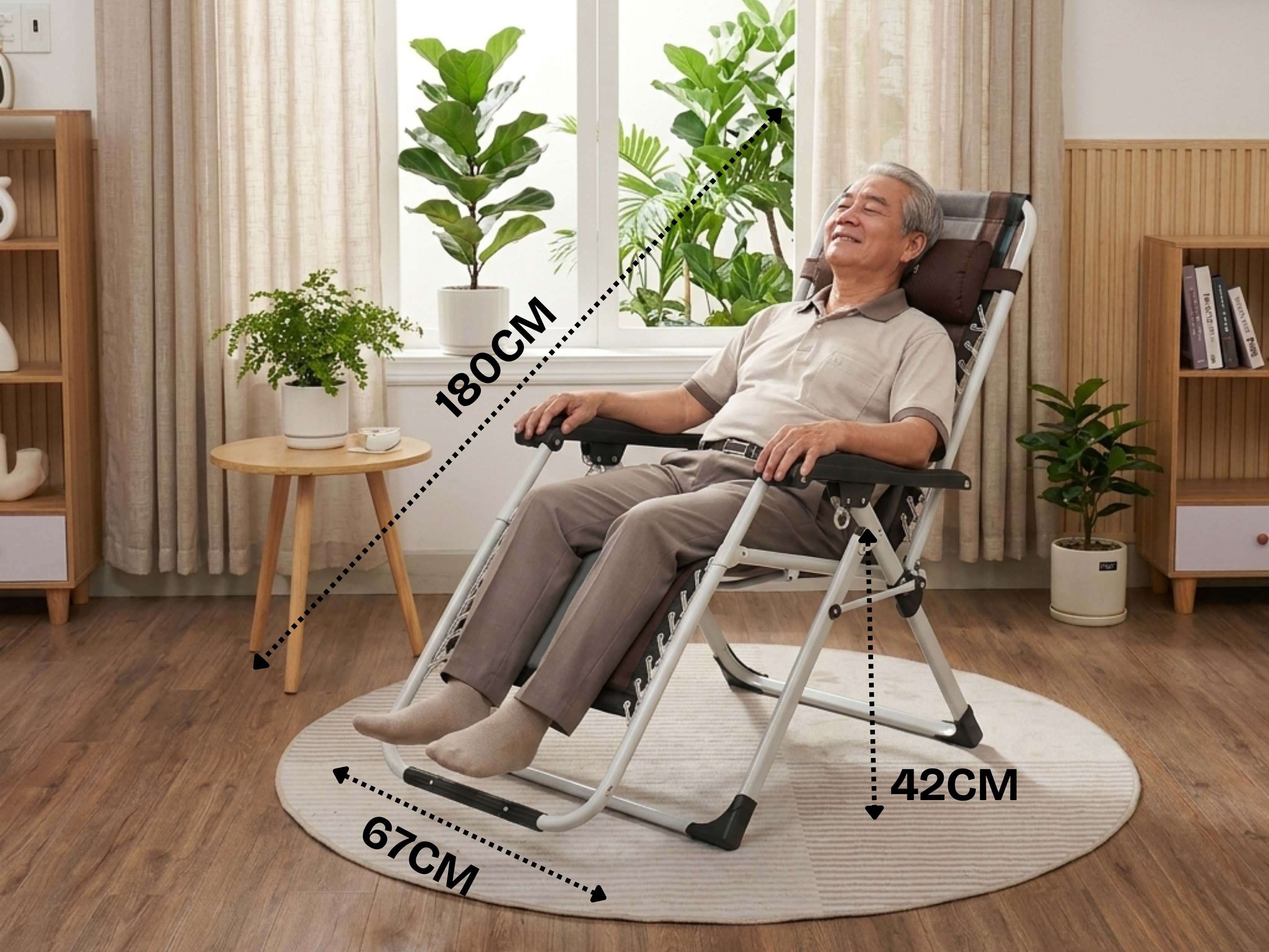 Ghế xếp thư giãn Sumika 139 khóa kim loại