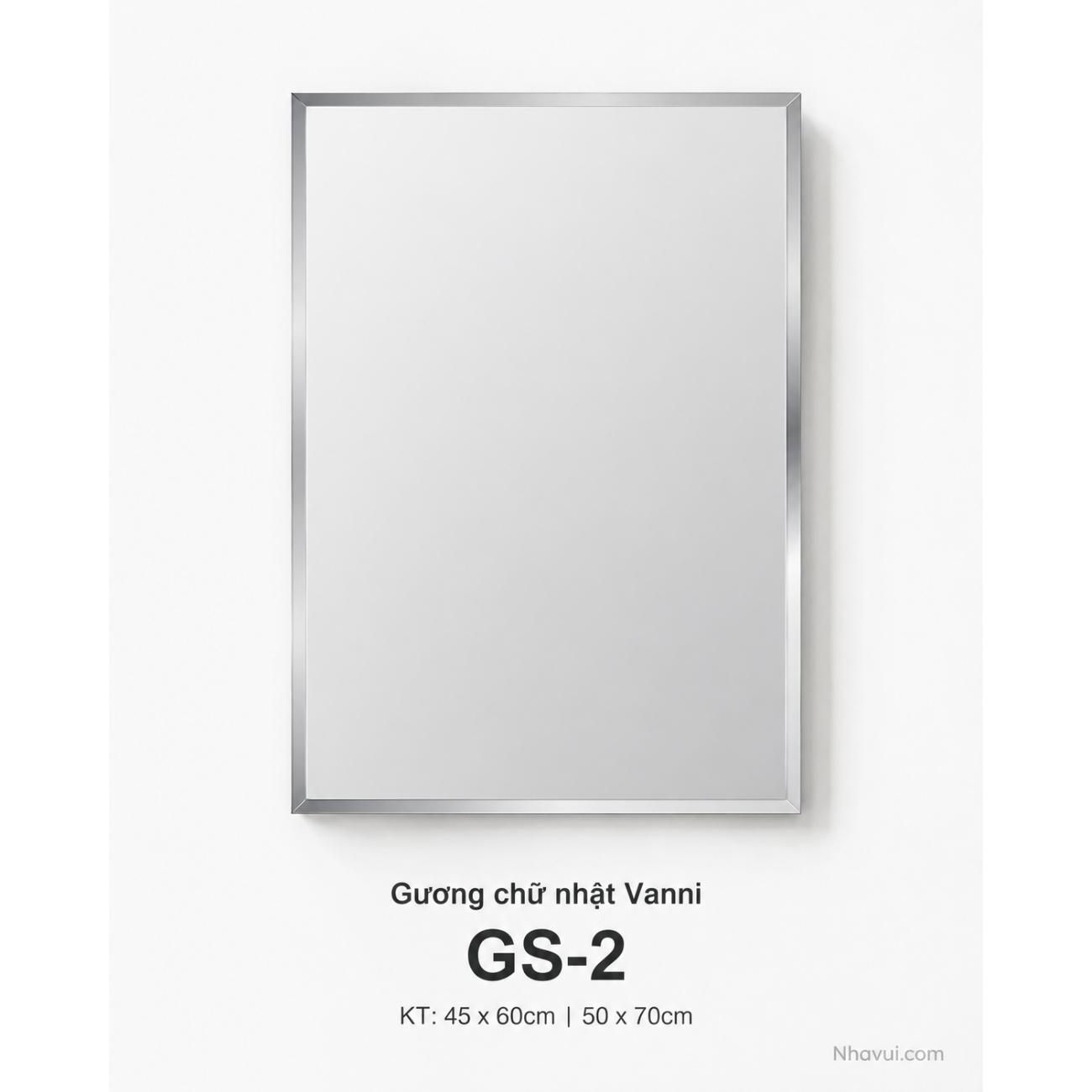 Gương chữ nhật Vanni GS-2 GS-3 nhiều kích thước