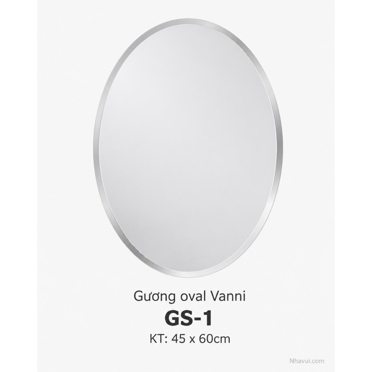 Gương oval Vanni GS-1 kích thước 45x60cm