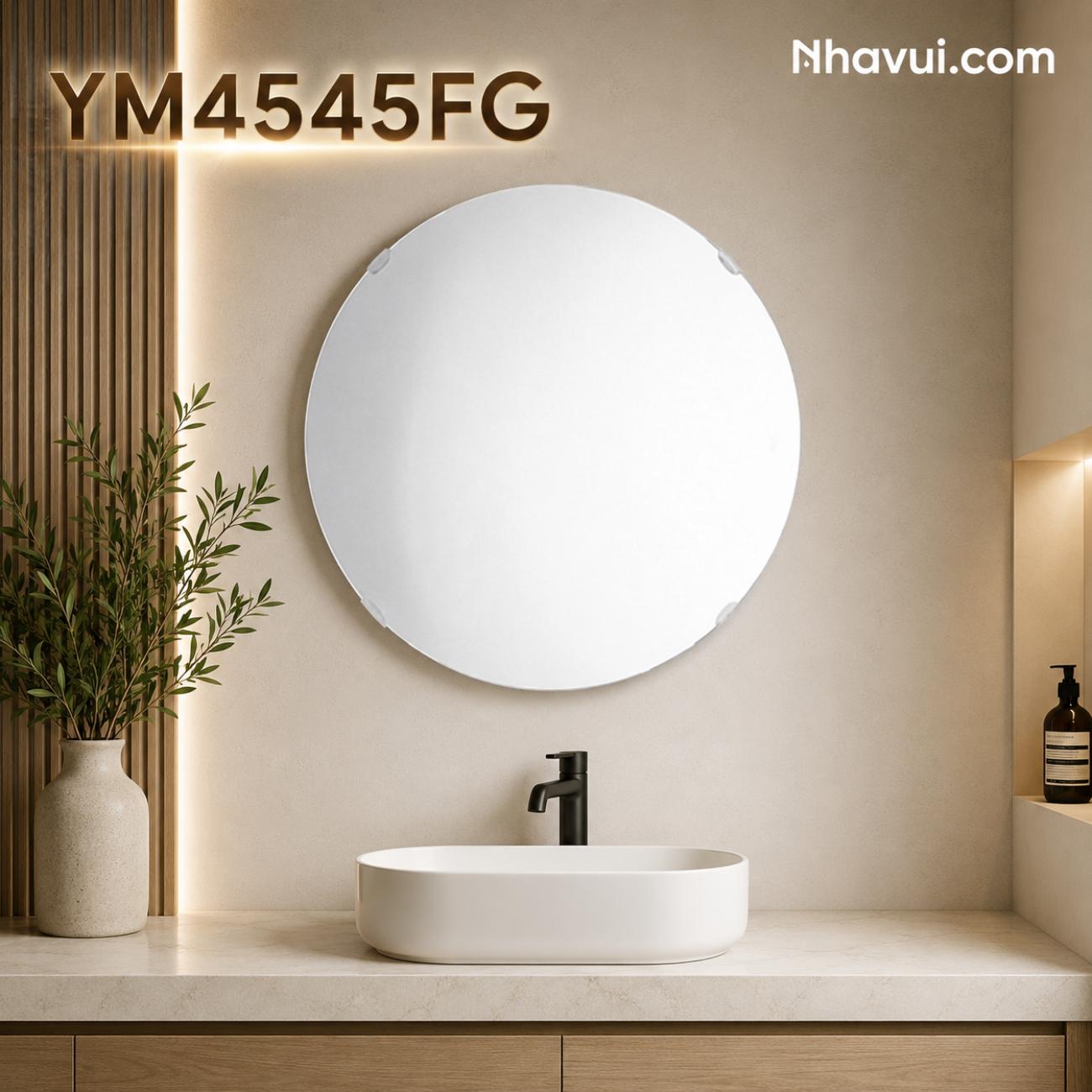 Gương phòng tắm chống mốc YM4545FG dạng tròn 450 mm