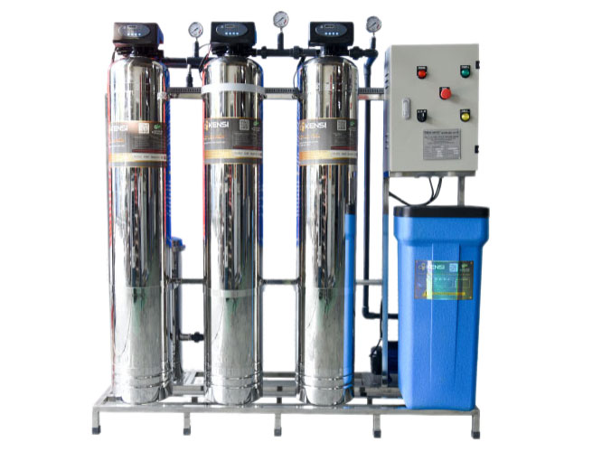 Hệ thống lọc nước tổng gia đình 3 cột inox van tự động Kensi KS/LT/1000/AT/3I