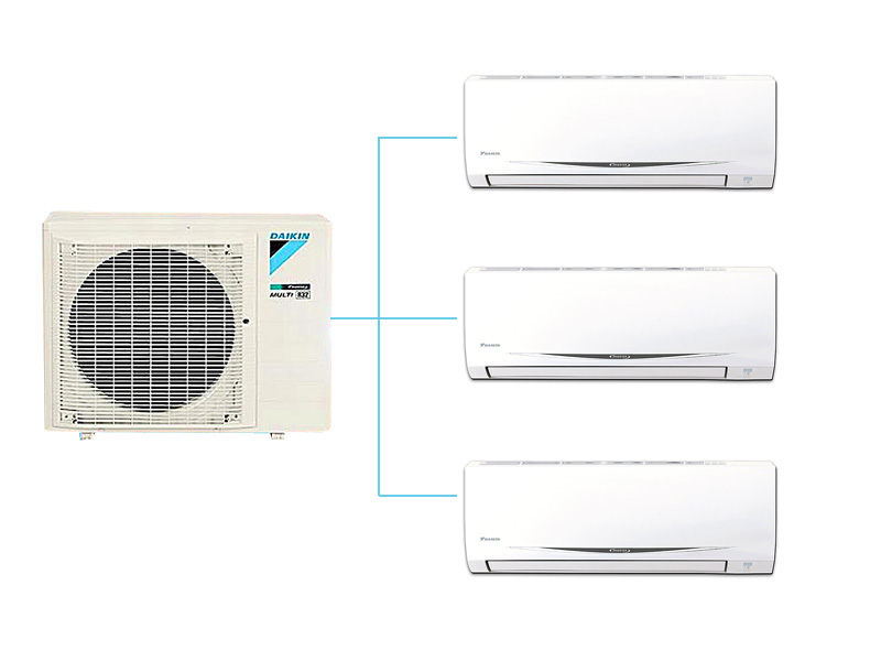 Hệ thống máy lạnh Daikin Multi S Inverter 3HP MKC70SVMV + 3 dàn lạnh CTKC25RVMV