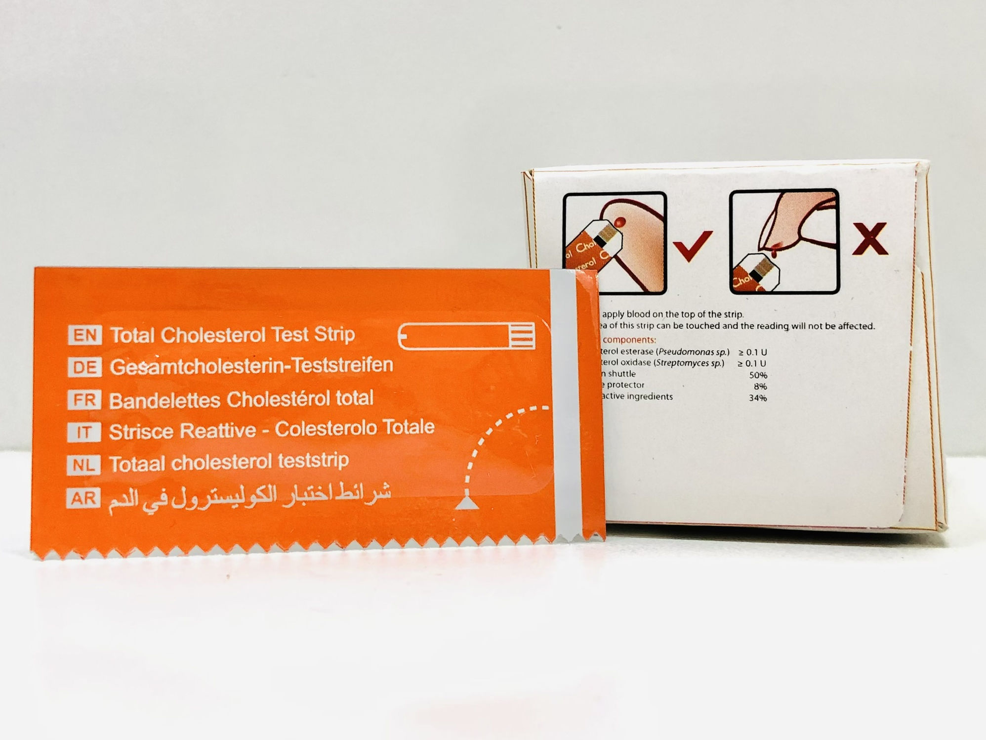 Hộp 10 que thử mỡ máu Cholesterol FaCare cho máy FC-M168