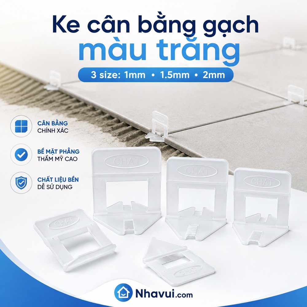 Ke cân bằng ốp lát gạch 1 mm, 1.5 mm, 2 mm