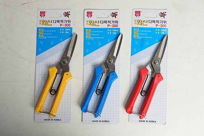 Kéo cắt đa năng HWASHIN P-300 dài 190 mm – thép mạ crom, Hàn Quốc