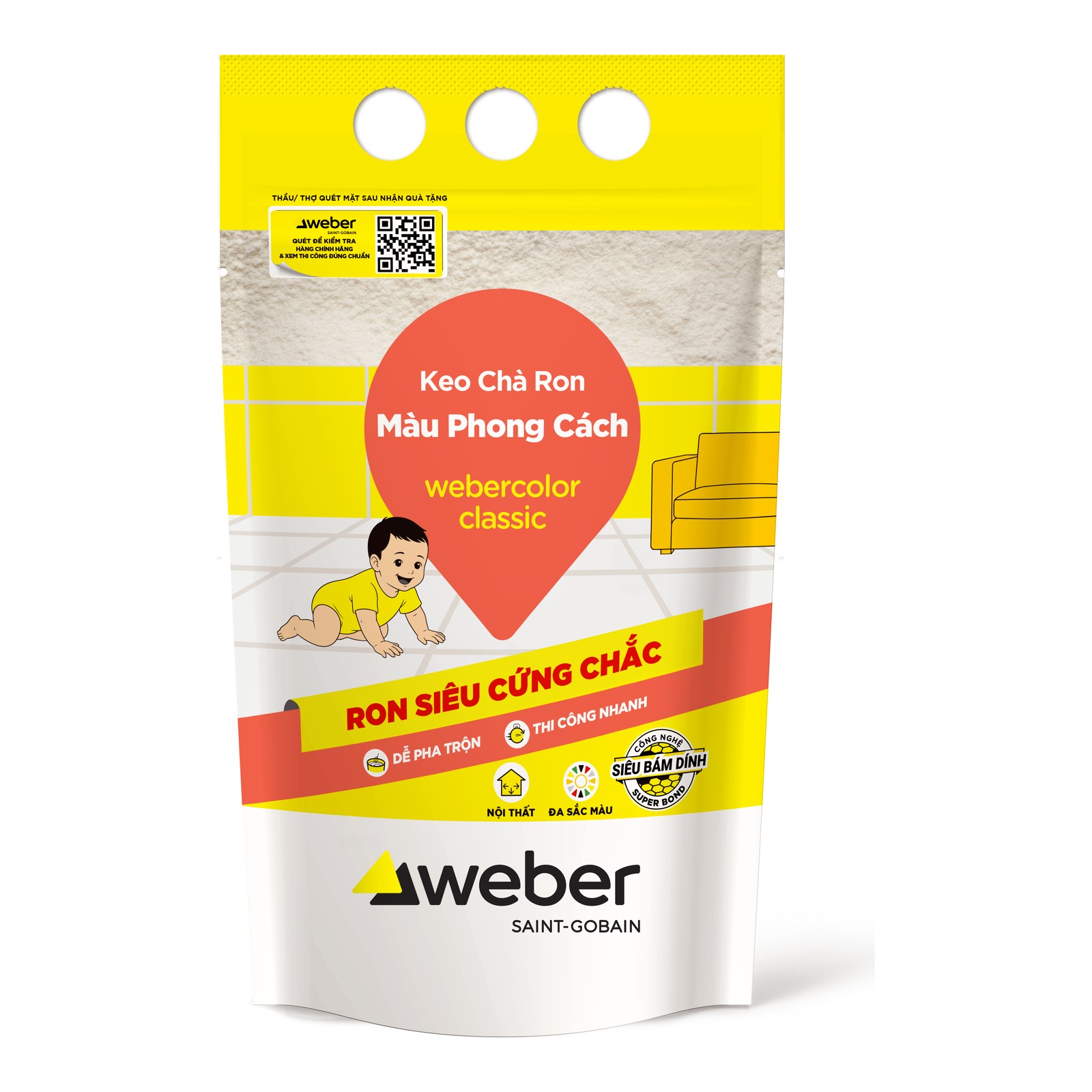 Keo chà ron Weber webercolor classic gói 1kg