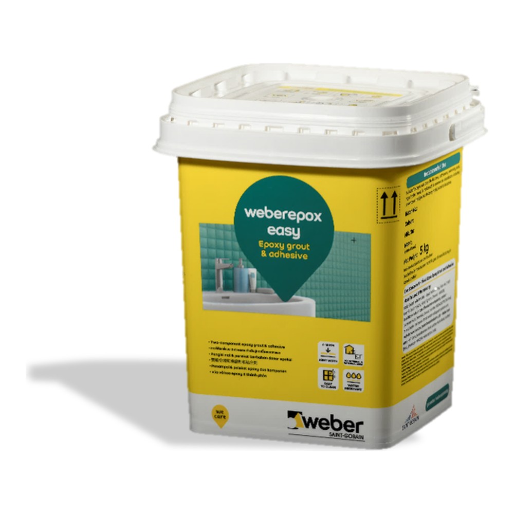 Keo dán gạch và chà ron epoxy Weber weberepox easy bộ 5kg