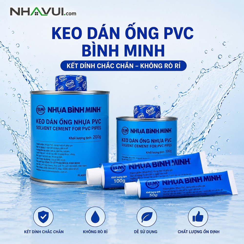 Keo dán ống PVC Bình Minh