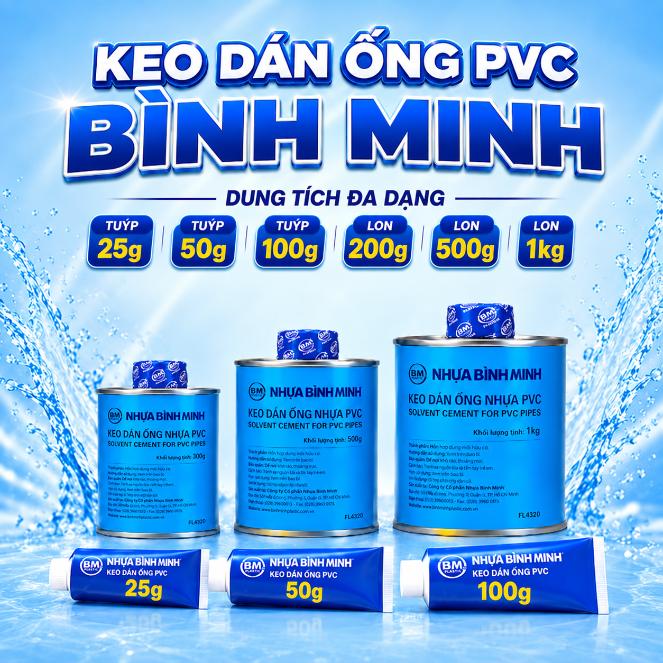 Keo dán ống PVC Bình Minh