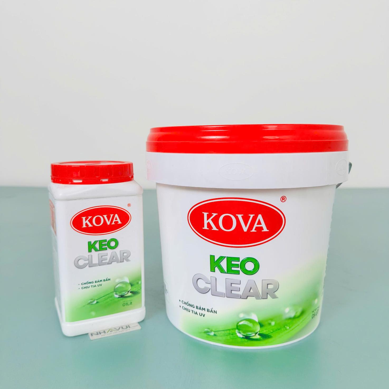 Keo KOVA Clear 1L, 5L – Lớp Phủ Bảo Vệ Mờ, Bóng