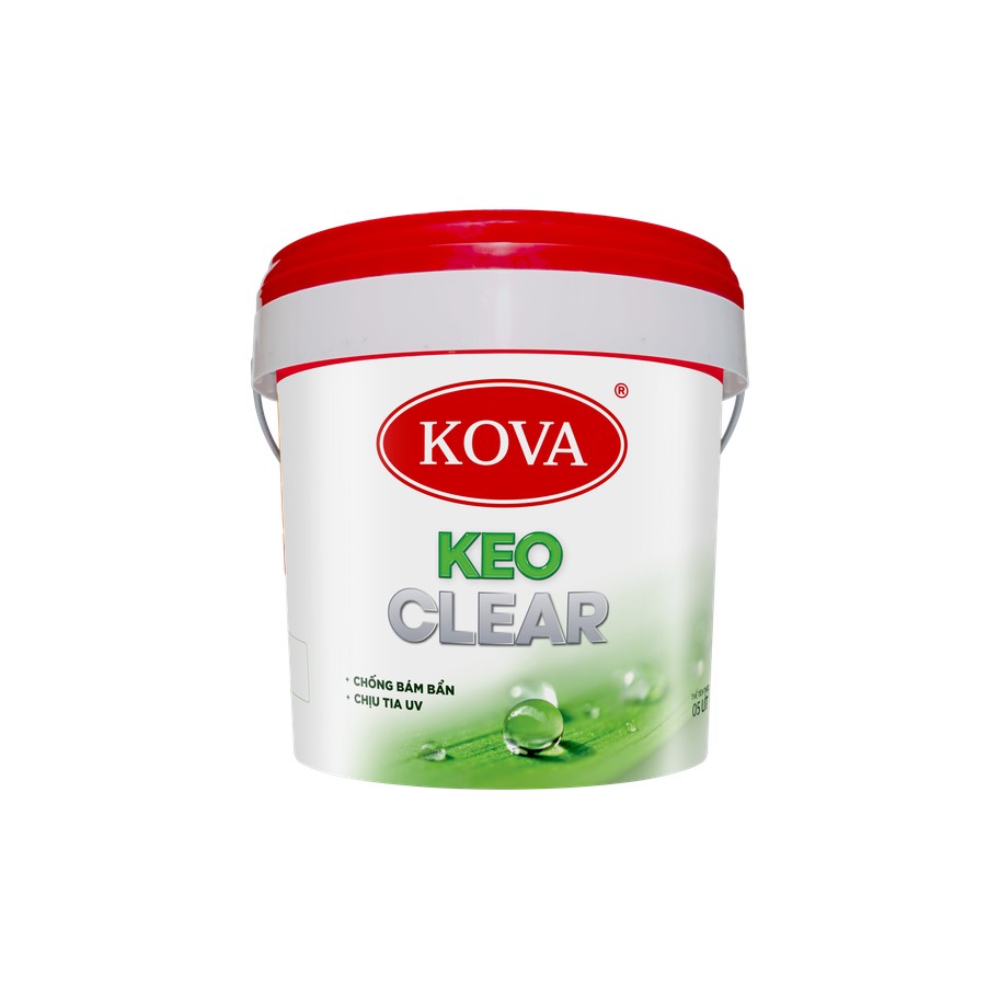 Keo KOVA Clear 1L, 5L – Lớp Phủ Bảo Vệ Mờ, Bóng  giúp bề mặt sạch mới, tăng khả năng chịu tia UV