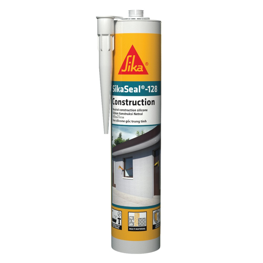 Keo silicone trung tính đa dụng SikaSeal-128 chính hãng Sika – Ống 280ml, Xúc xích 600ml