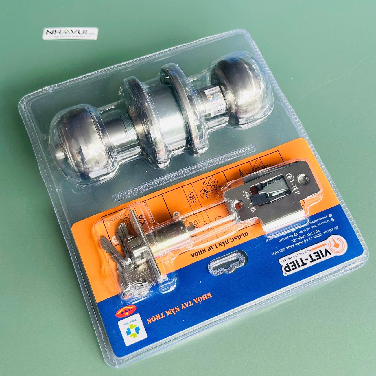 Khóa tay nắm tròn inox Việt Tiệp 04206