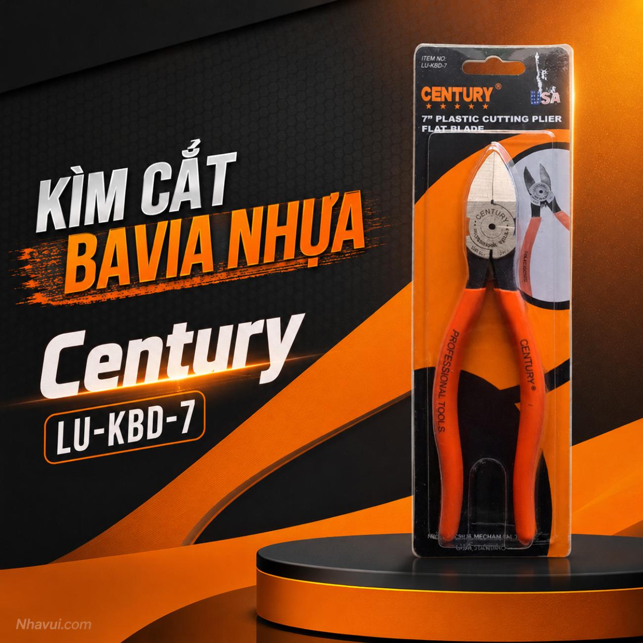 Kìm cắt bavia nhựa 7 inch Century LU-KBD-7