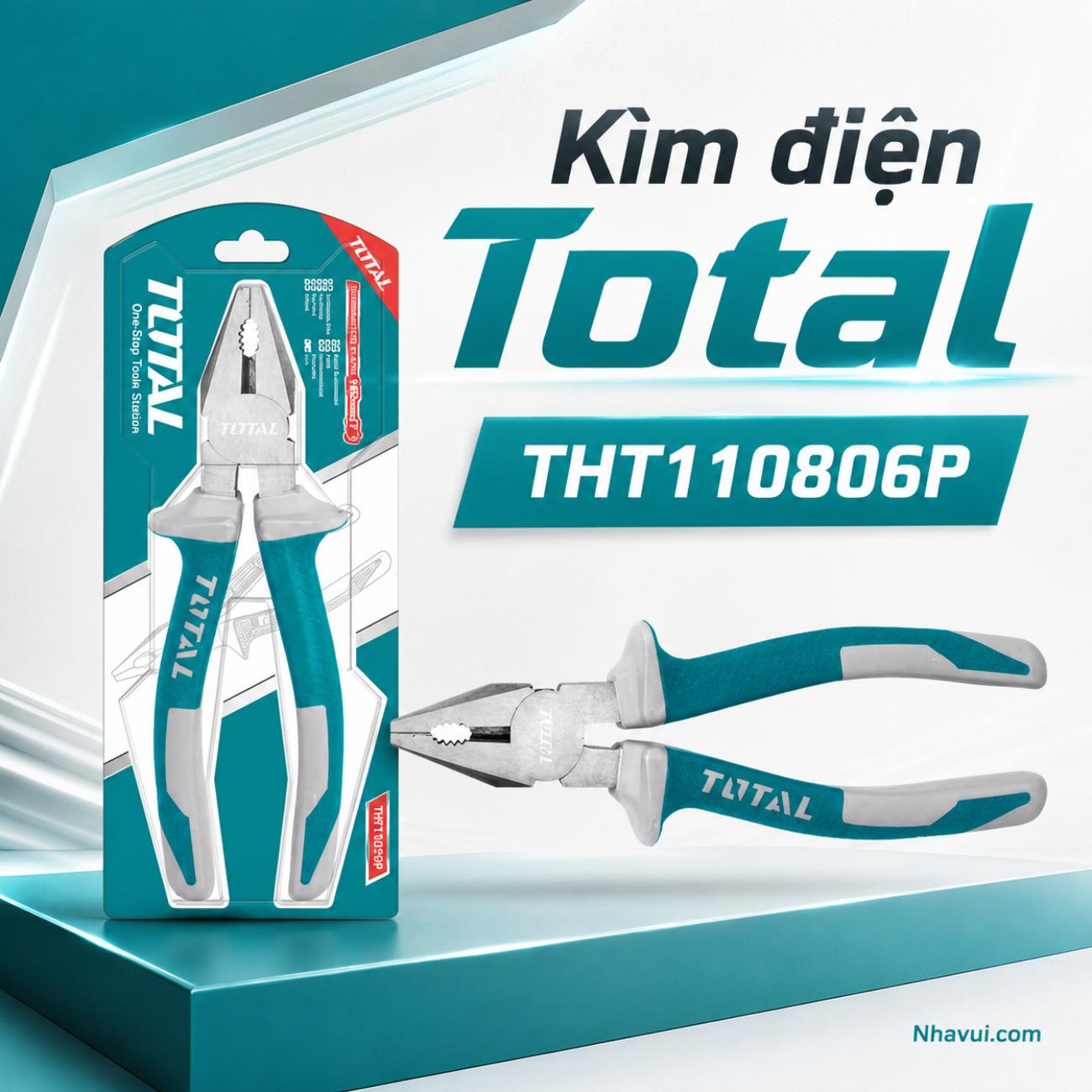 Kìm điện Total THT110806P 8 inch