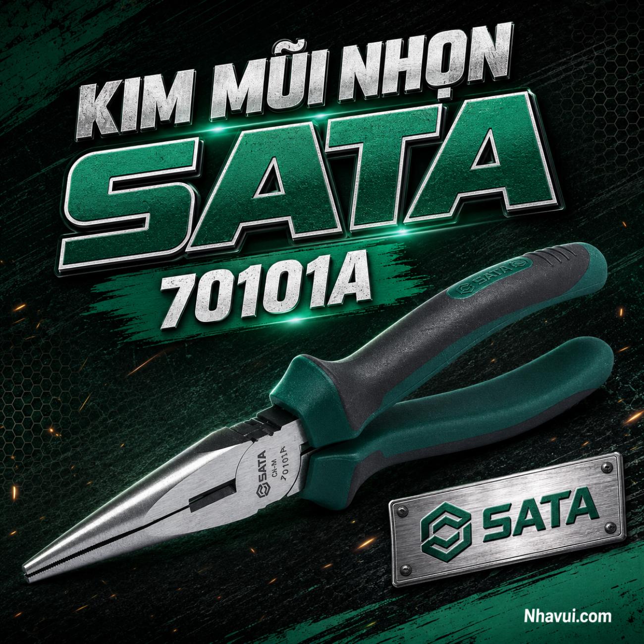 Kìm mũi nhọn Sata 70101A 6 inch