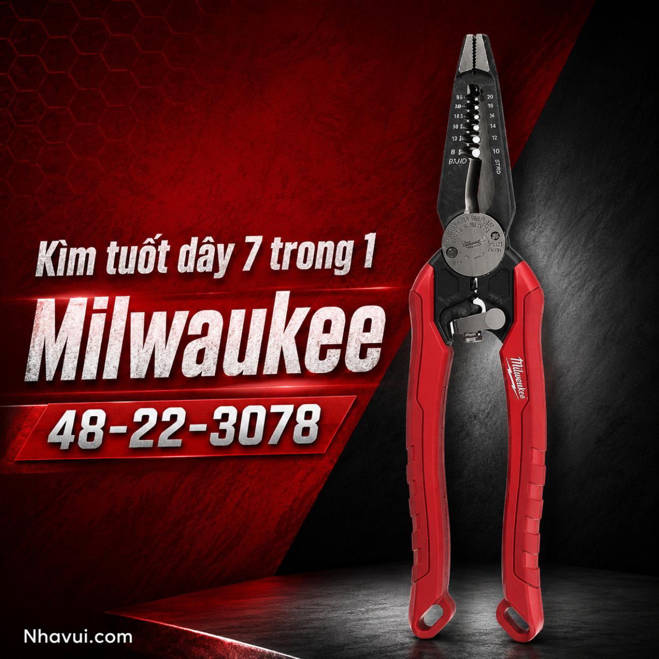 Kìm tuốt dây 7 trong 1 Milwaukee 48-22-3078