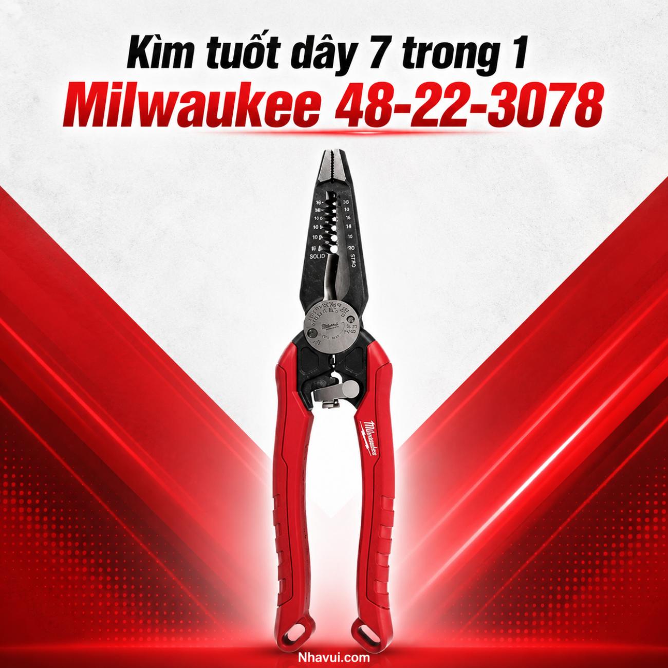 Kìm tuốt dây 7 trong 1 Milwaukee 48-22-3078