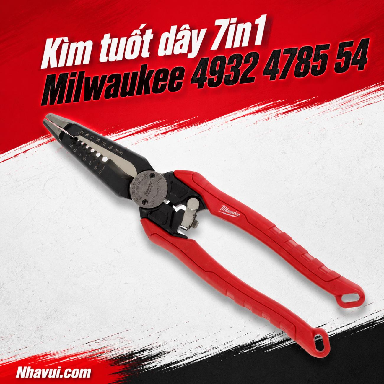 Kìm tuốt dây 7 trong 1 Milwaukee 4932 4785 54