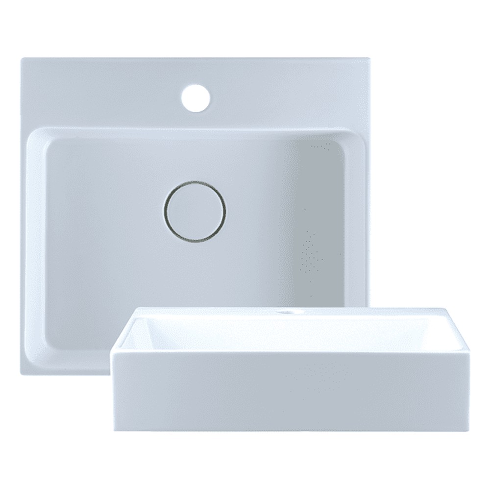 Lavabo đặt trên bàn Caesar LF5253 – 450 x 500 x 115 mm chính hãng, bảo hành 24 tháng