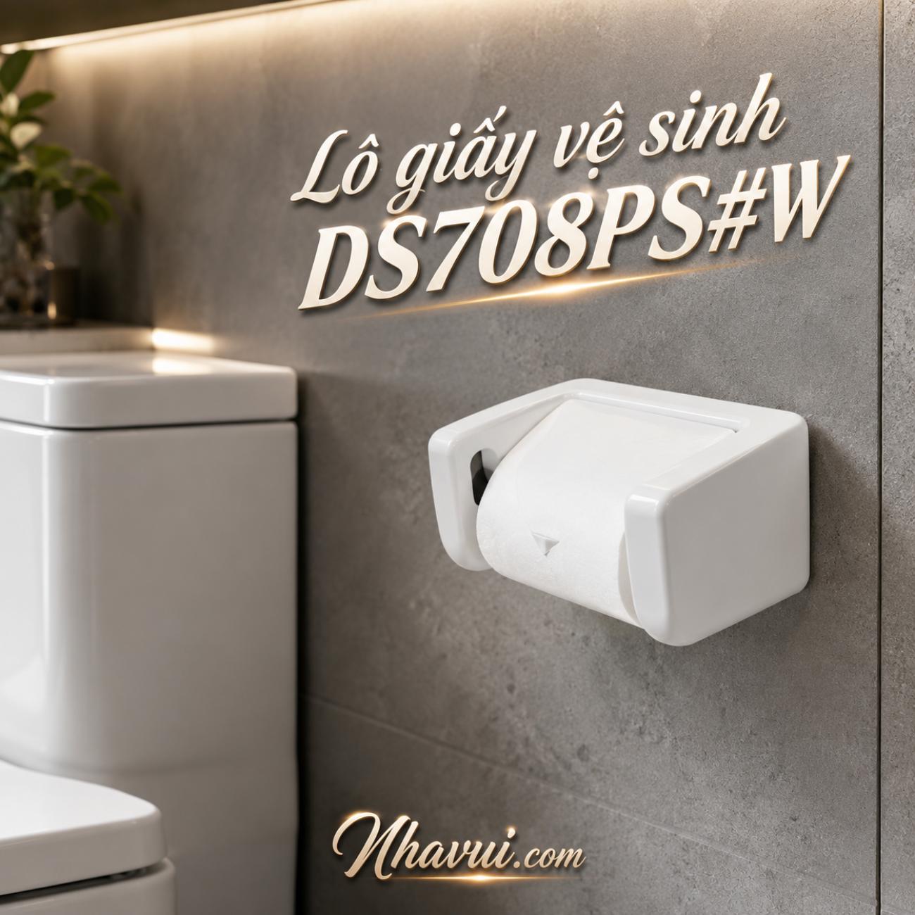 Lô giấy vệ sinh TOTO DS708PS#W chất liệu nhựa trắng