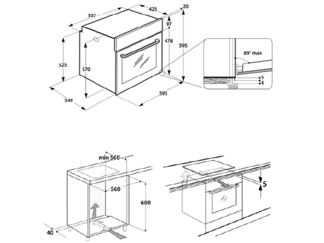 Lò nướng âm tủ Whirlpool AKP3534HIXAUS 71 lít