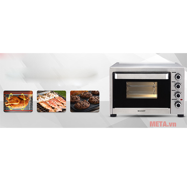 Lò nướng điện Sharp EO-A383RCSV-ST 38 lít