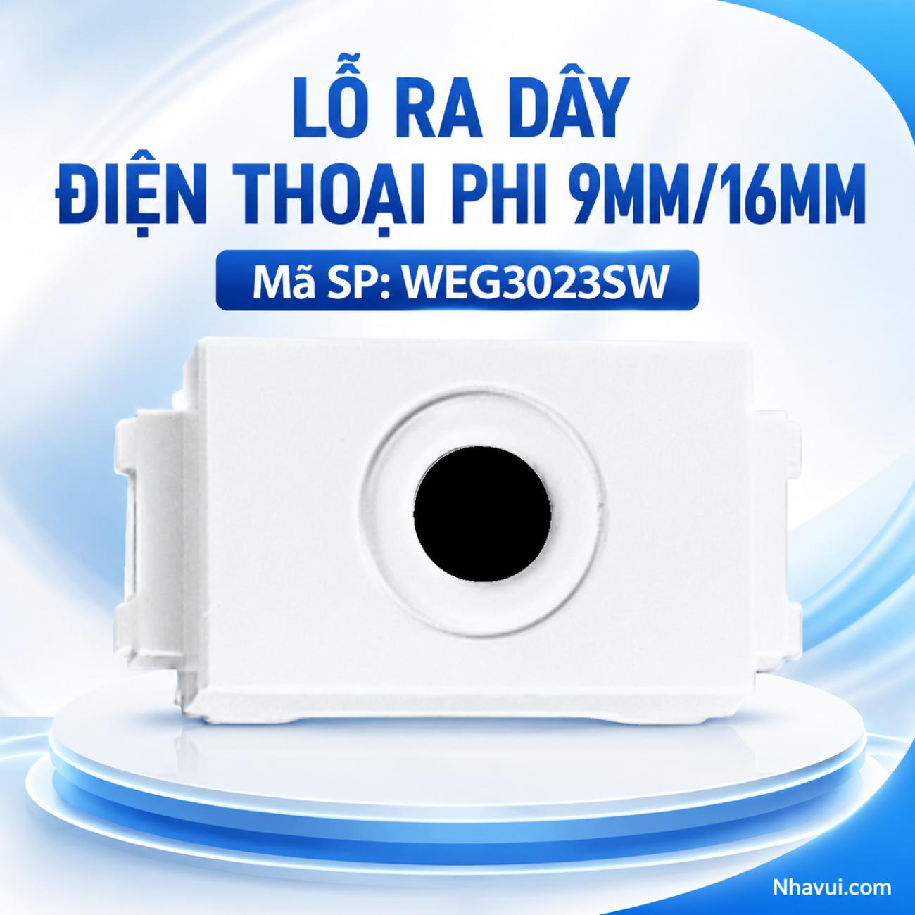 Lỗ ra dây điện thoại phi 9mm/16mm dòng WIDE-W Panasonic