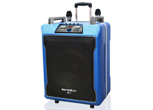 Loa kéo karaoke di động SoundMax M7 kèm 2 micro
