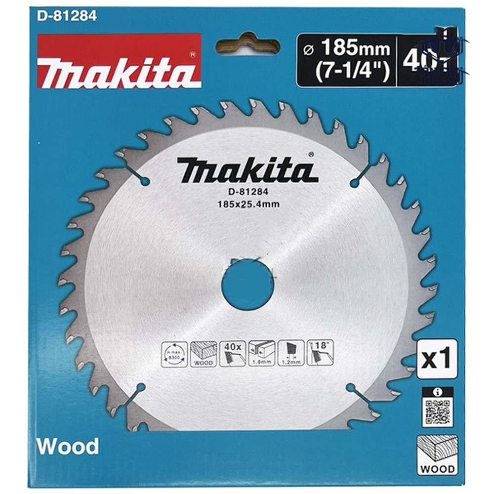 Lưỡi cưa gỗ hợp kim Makita D-81284 185 mm 40 răng lỗ 25,4 mm