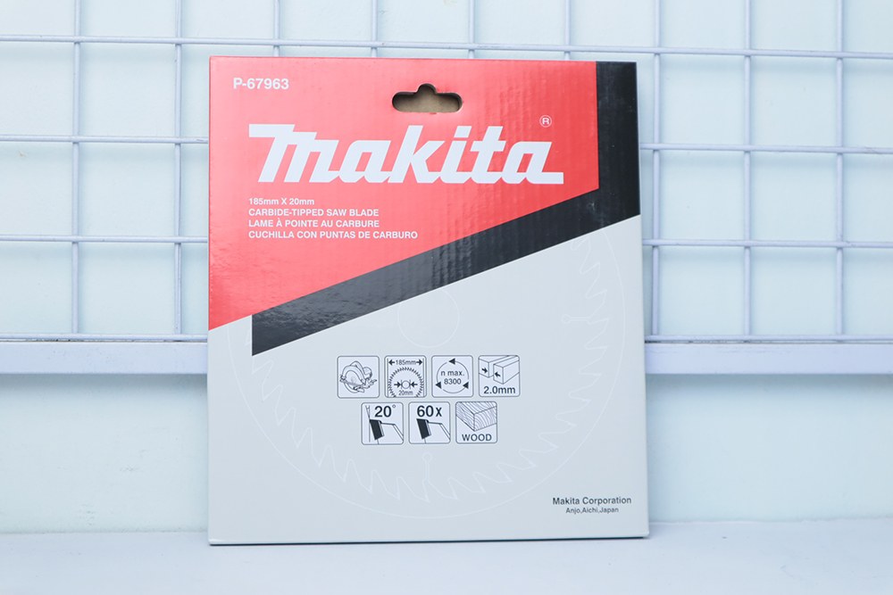 Lưỡi cưa gỗ Makita P-67963 185 mm 60 răng – lỗ trục 20 mm