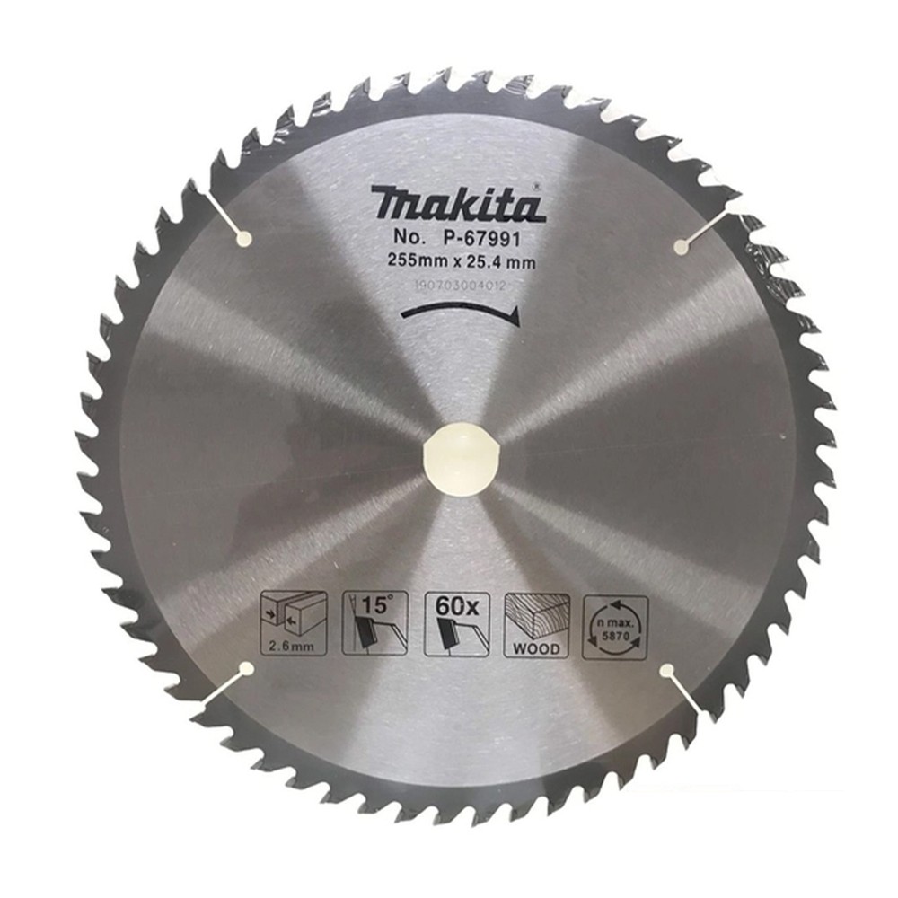 Lưỡi cưa gỗ Makita P-67991 255 mm lỗ 25,4 mm