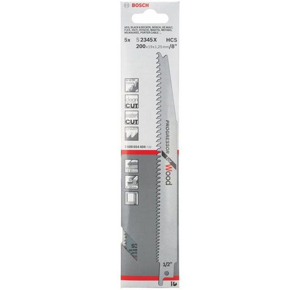 Lưỡi cưa kiếm gỗ Bosch S 2345 X 2608654404 (bộ 5 lưỡi)
