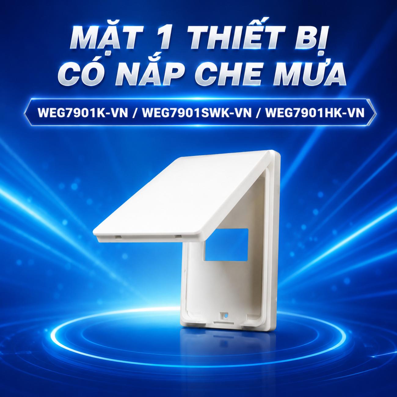 Mặt 1 thiết bị có nắp che mưa Panasonic