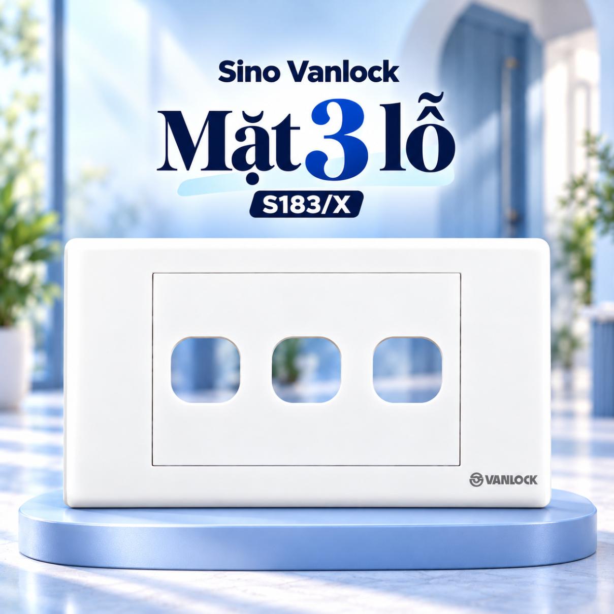 Mặt 3 lỗ Sino S183/X dòng S18